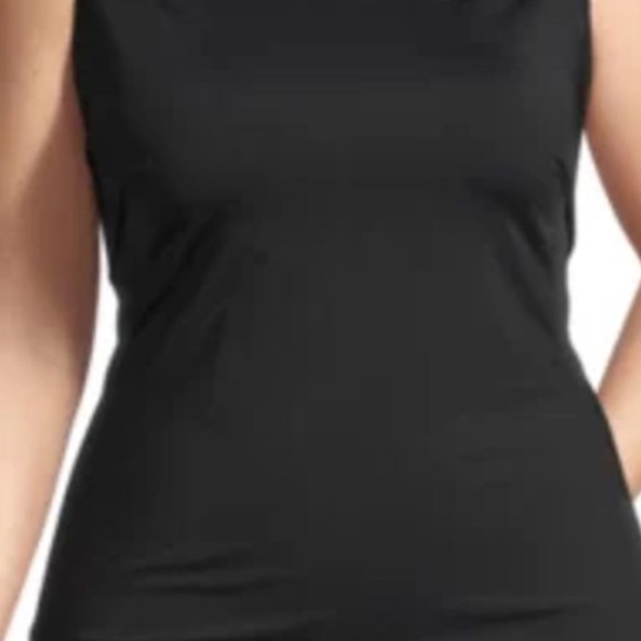 Black mock neck slinky top - Picture 3 of 6